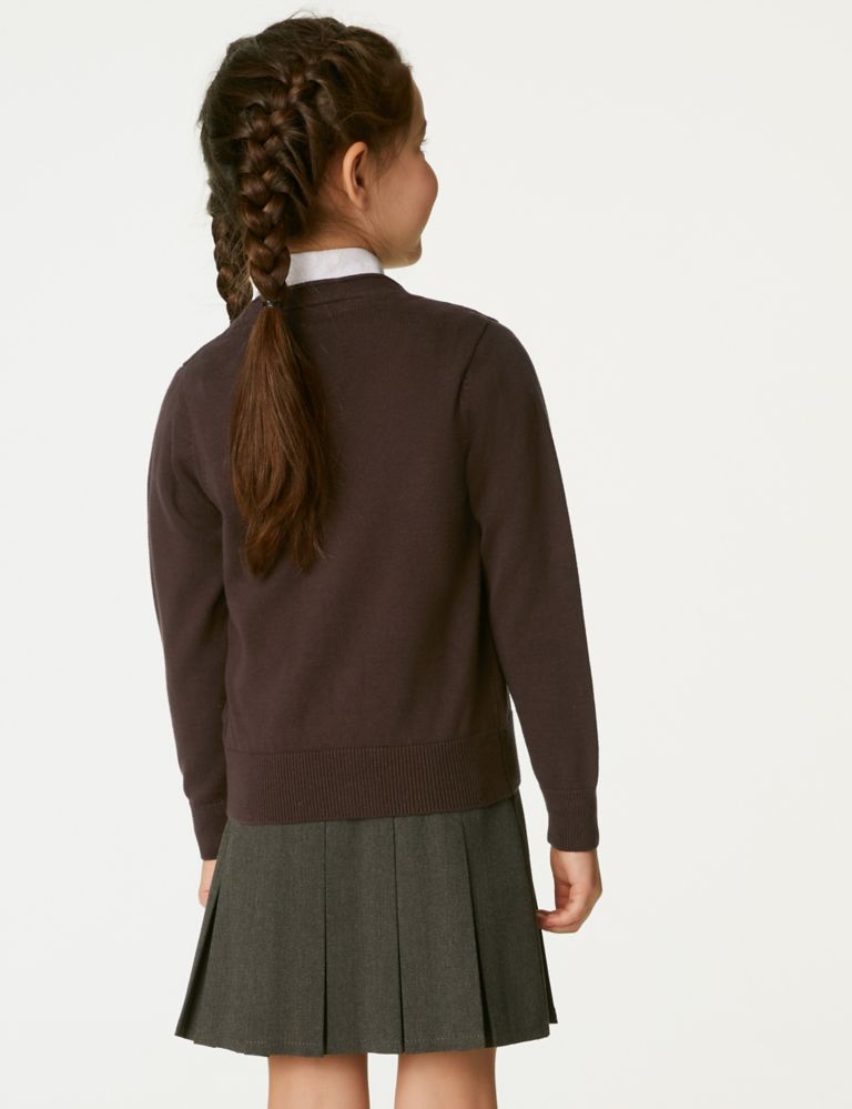 2pk Girls' Pure Cotton School Cardigan (3-18 Yrs) 4 of 4