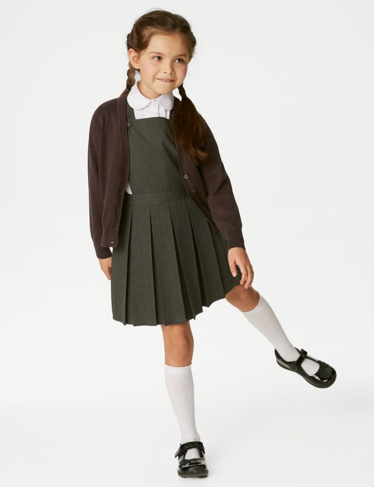 2pk Girls' Pure Cotton School Cardigan (3-18 Yrs) 2 of 4