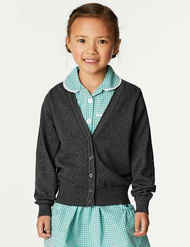 2pk Girls' Pure Cotton School Cardigan (3-18 Yrs) 3 of 4