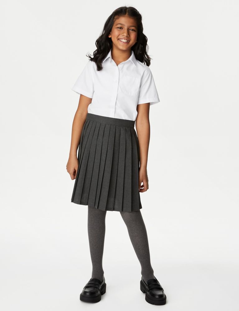 2pk Girls’ Regular Fit Cotton School Shirts (2-18 Yrs) 3 of 5