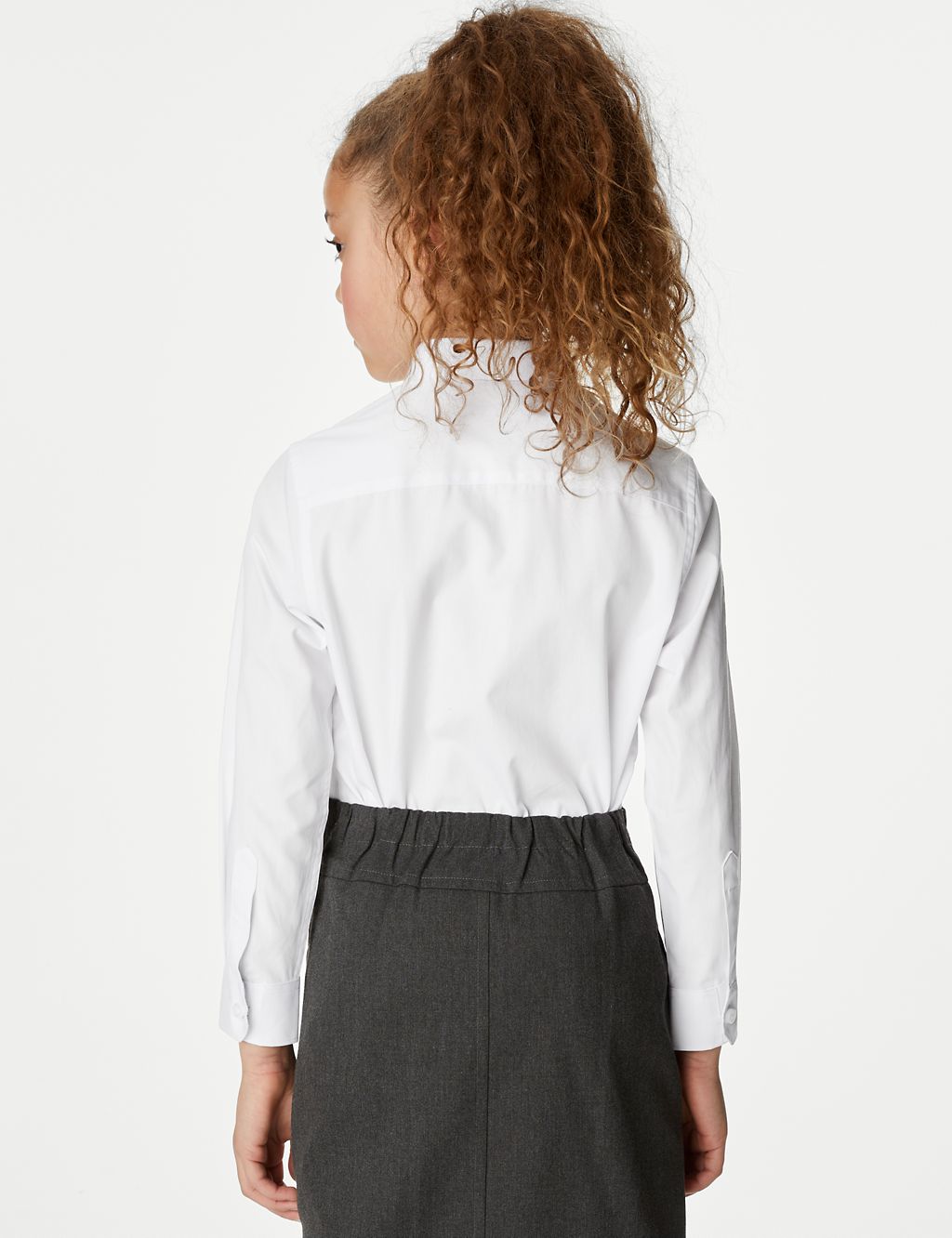2pk Girls’ Regular Fit Cotton School Shirts (2-18 Yrs) 5 of 6
