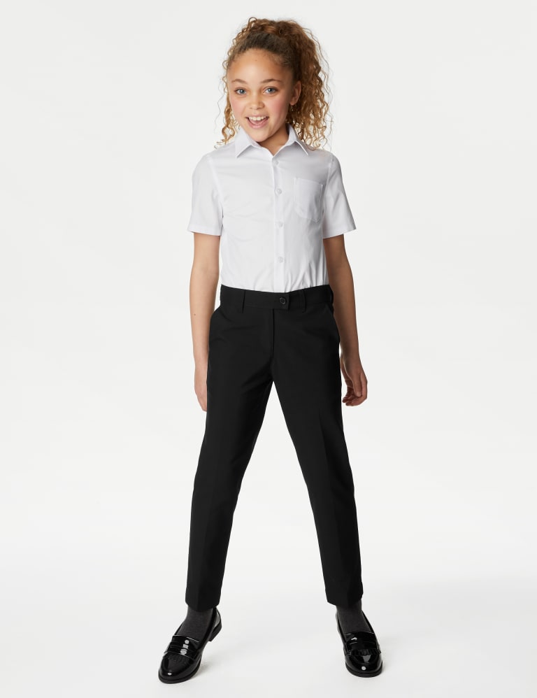 2pk Girls' Skinny Leg School Trousers (2-18 Yrs) 1 of 4