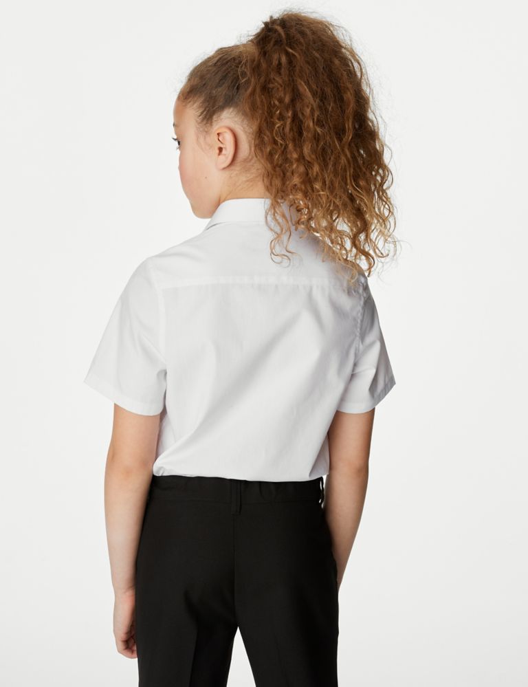 2pk Girls’ Slim Fit Cotton School Shirts (2-18 Yrs) 5 of 5