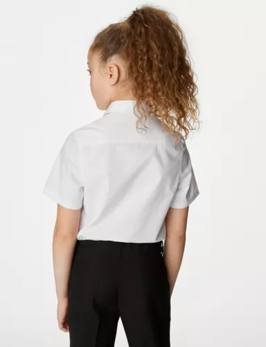 2pk Girls’ Slim Fit Skin Kind™ School Shirts (2-18 Yrs) 5 of 5