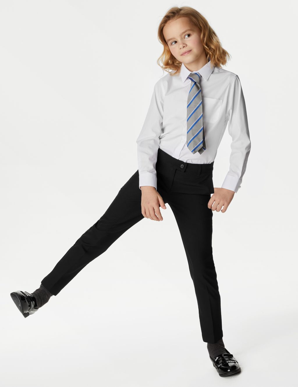 2pk Girls' Slim Leg School Trousers (2-18 Yrs) | M&S Collection | M&S