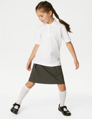 2pk Girls' Stain Resist School Polo Shirts (2-16 Yrs) Image 2 of 5