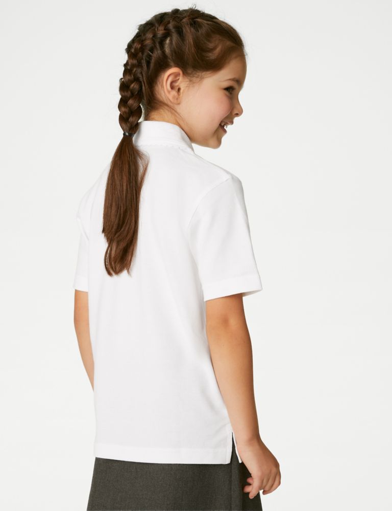 2pk Girls' Stain Resist School Polo Shirts (2-16 Yrs) 4 of 5