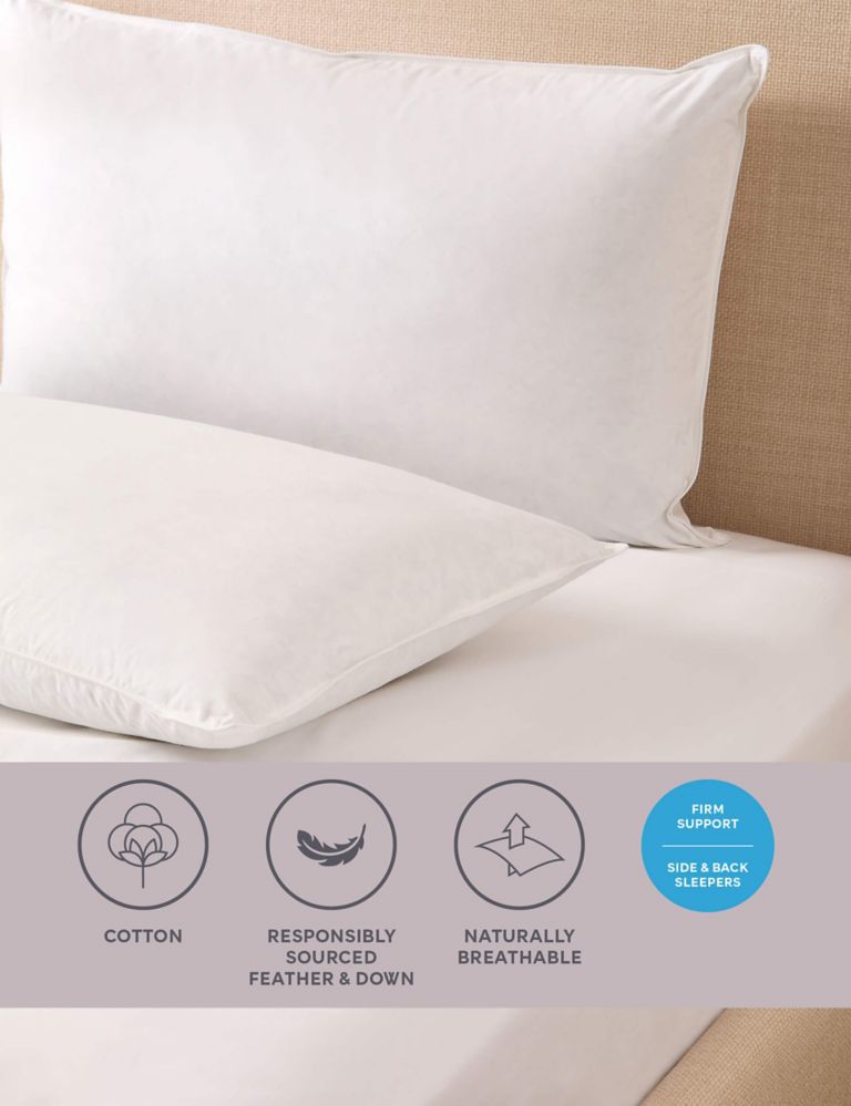2pk Goose Feather & Down Firm Pillows 1 of 4