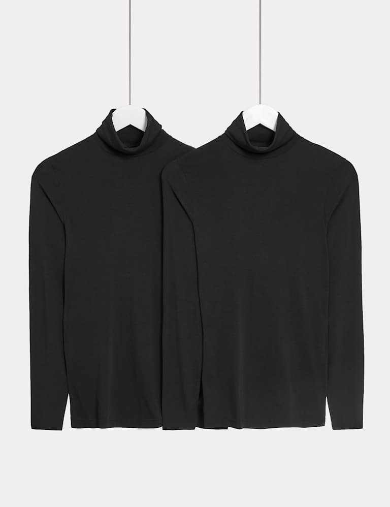 2pk Pointelle Thermal Long Sleeve Tops, M&S Collection