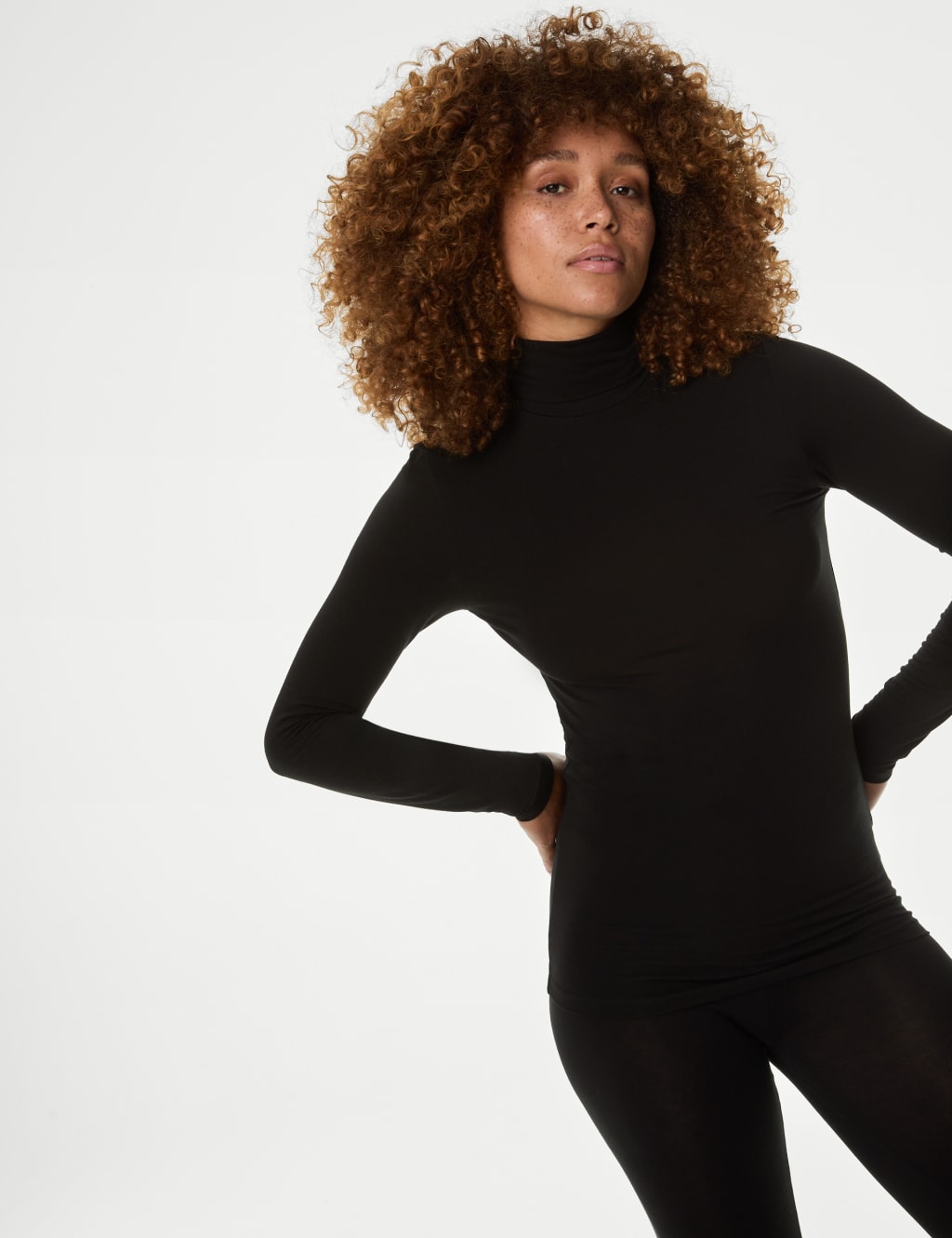 Heatgen polo neck thermal top discount