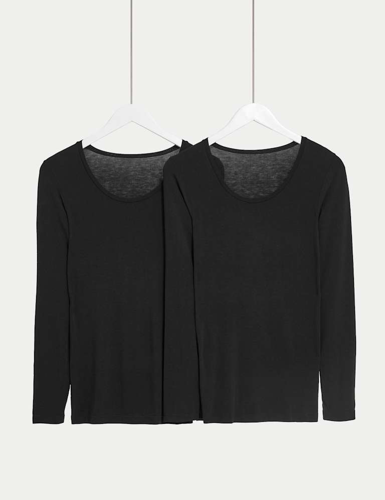 2pk Heatgen™ Thermal Light Long Sleeve Tops, M&S Collection