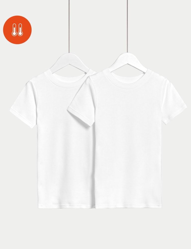 2pk Heatgen Thermal Short Sleeve Vests 2 14 Yrs