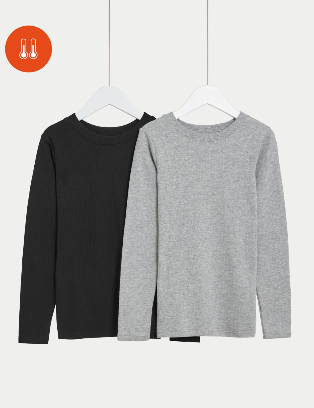 2pk Heatgen™ Thermal Light Long Sleeve Tops, M&S Collection