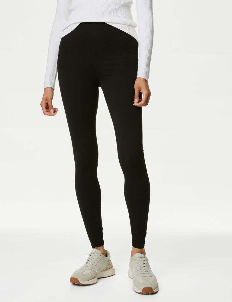 HUE Perfect Fit Black Cotton Leggings – 2pk – Size XL  Black cotton  leggings, Cotton leggings, Everyday leggings