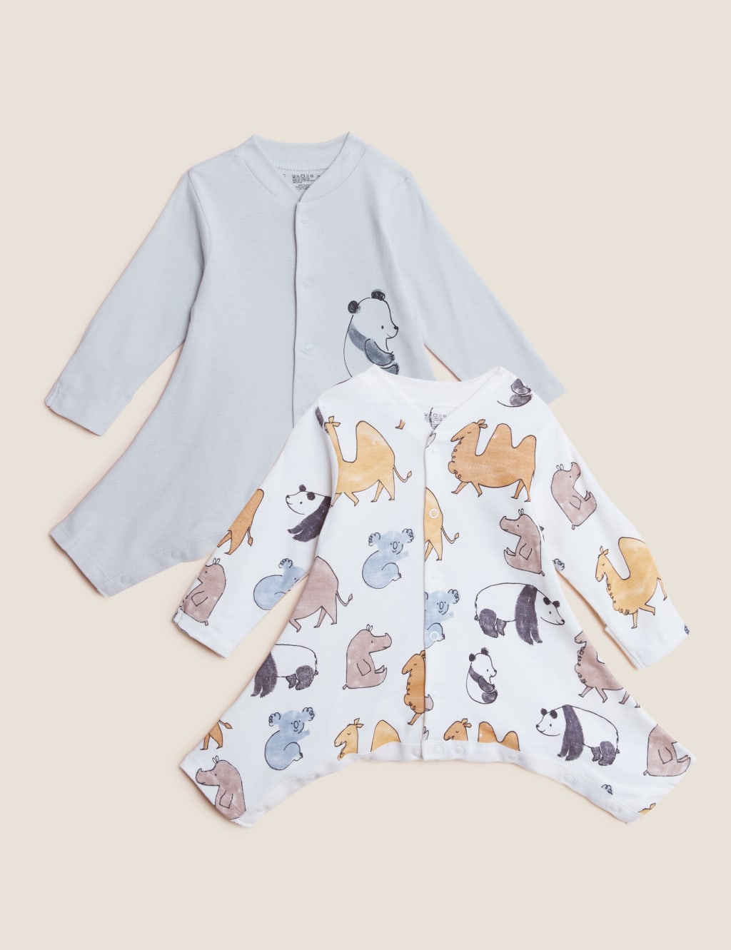2pk Hip Dysplasia Pure Cotton Sleepsuits (0lbs-12 Mths) 3 of 8