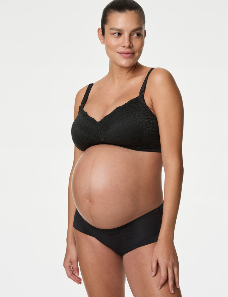 JoJo Maman Bébé Black Maternity & Nursing Lace Bras