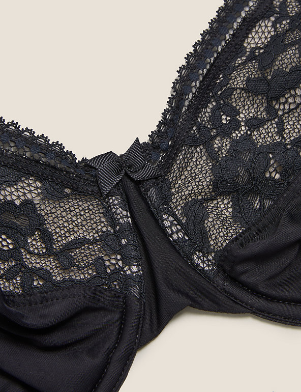 Details about   Floral Unpadded Lace Bra Underwired Underwear Minimiser 34-40 42 44 46 B-G Cup