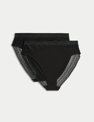 2pk Firm Control High Leg Knickers, M&S Collection, M&S