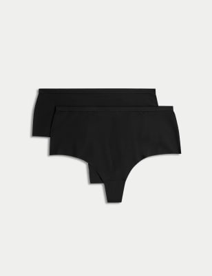 u-wear-4-u EX Marks & Spencer Waist Clincher Full Brief Corset Control MESH Knickers  M&S (12) Black : : Fashion