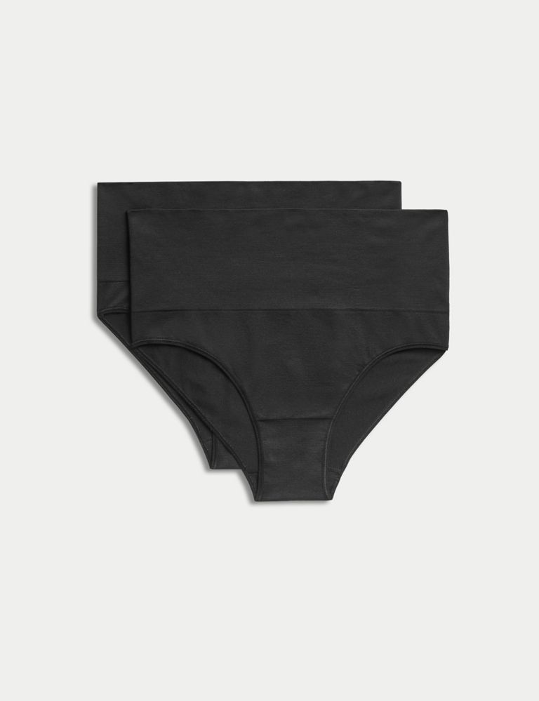 Reebok Women’s Underwear – Seamless High Waist Brief Panties (5 Pack),  Black/Grey/Pink, size Medium