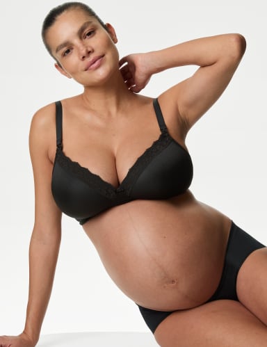 2pk Maternity Lace Trim Nursing Bras B-G 5 of 10