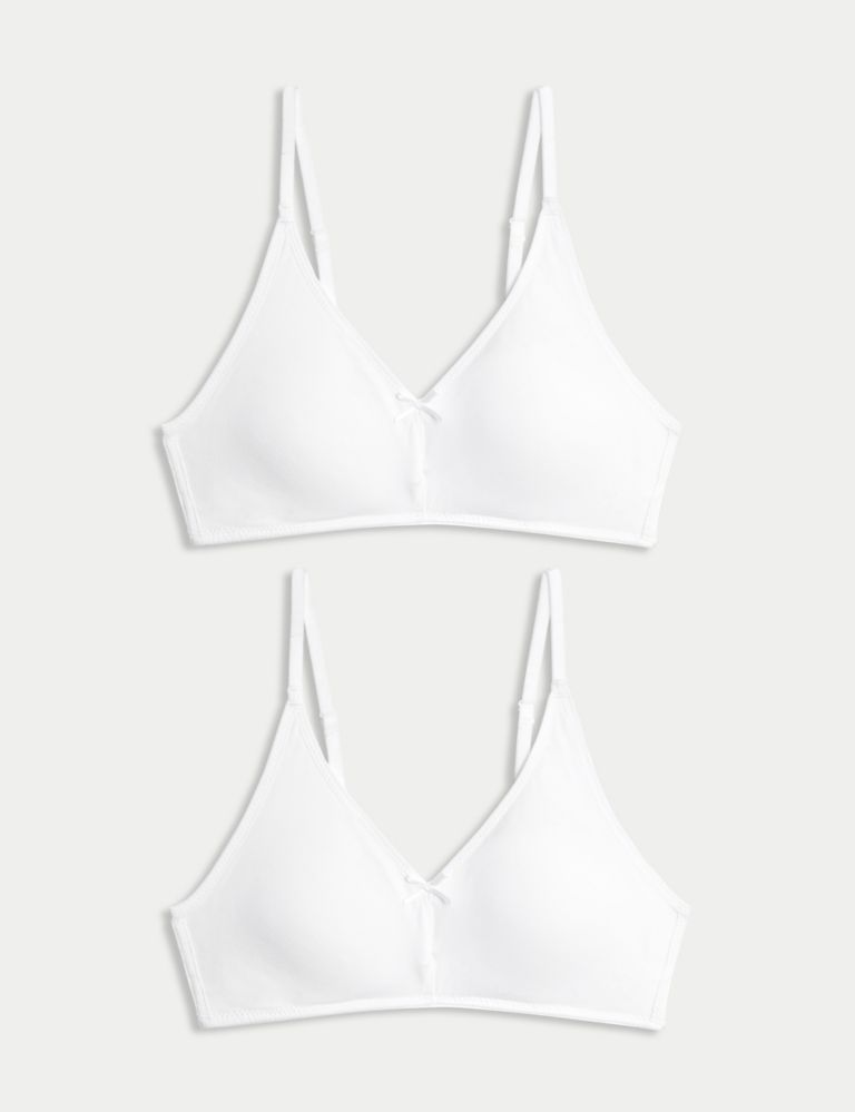 2pk Non-Wired Bralette First Bra AA-D 1 of 3