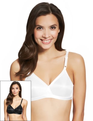 2pk Non-Wired Crossover Full Cup Bras AA-E, M&S Collection