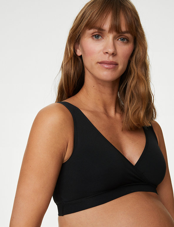 2pk Non Wired Lounge Nursing Bras, M&S Collection