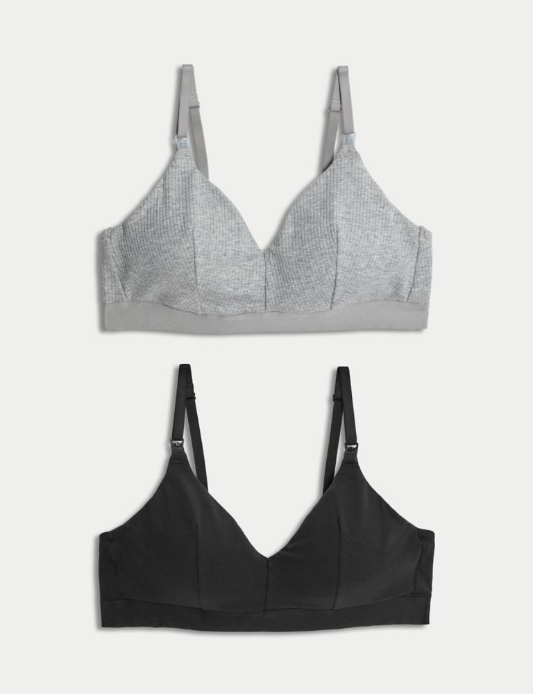 Buy Marks & Spencer 2 Pack Maternity Cotton Rich Spotted Non-Wired Nursing  Bras M&S Online at desertcartEcuador