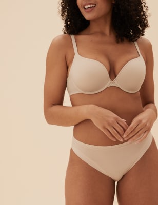 2pk Padded Push-up Plunge T-Shirt Bras AA-E Image 3 of 9