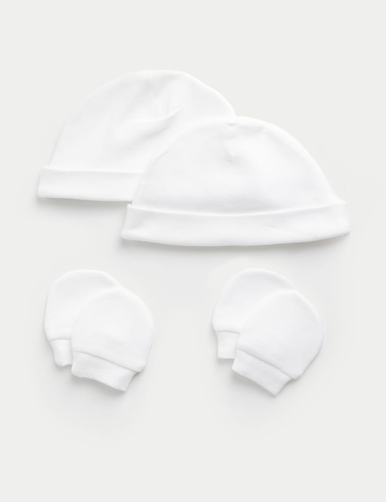 White newborn new arrivals mittens