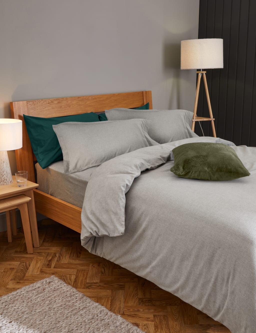 2pk Pure Brushed Cotton Oxford Pillowcases M&S Collection M&S