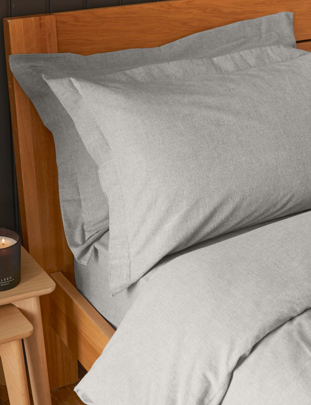 2pk Pure Brushed Cotton Oxford Pillowcases M&S Collection M&S