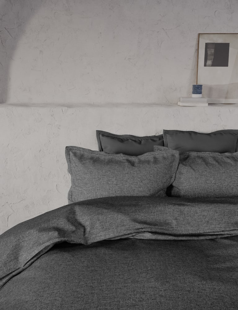2pk Pure Brushed Cotton Twill Oxford Pillowcases