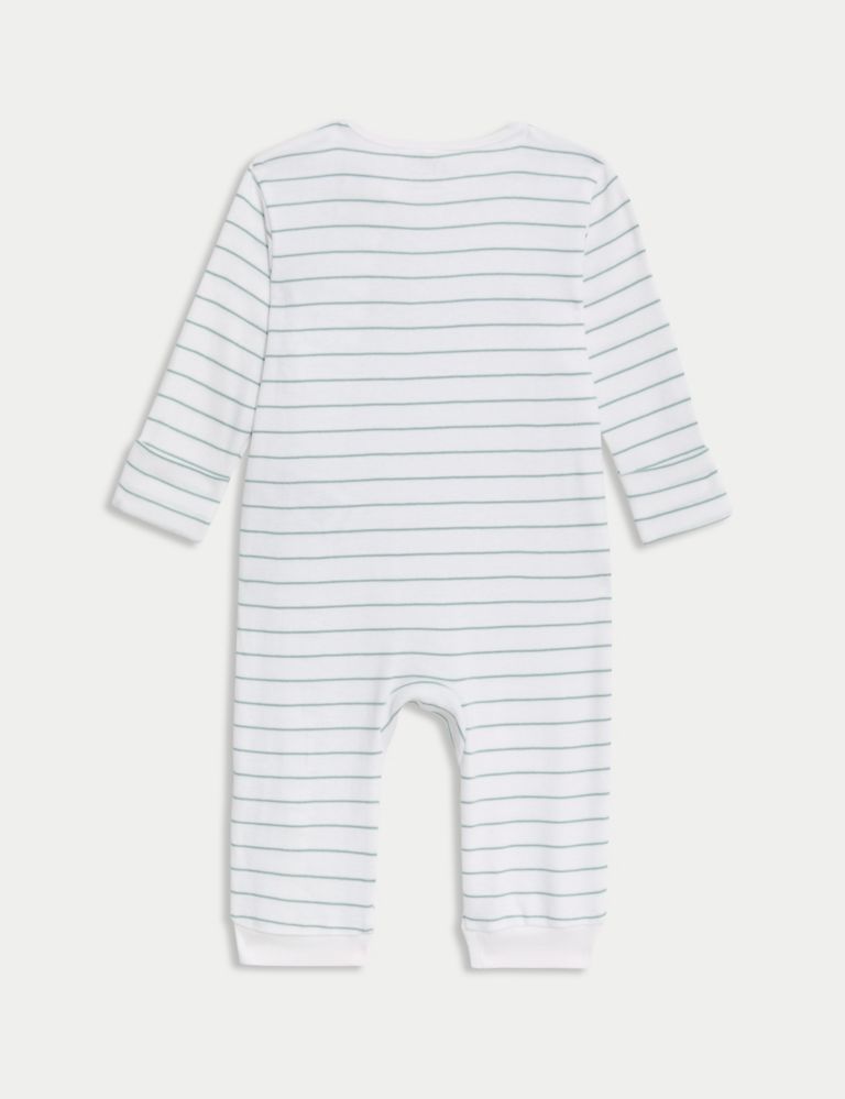 Buy 2pk Pure Cotton Dinosaur Sleepsuits (0-3Yrs) | M&S Collection | M&S
