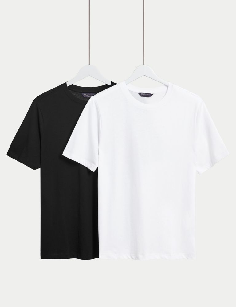 2pk Pure Cotton Everyday Fit T-Shirts 1 of 6
