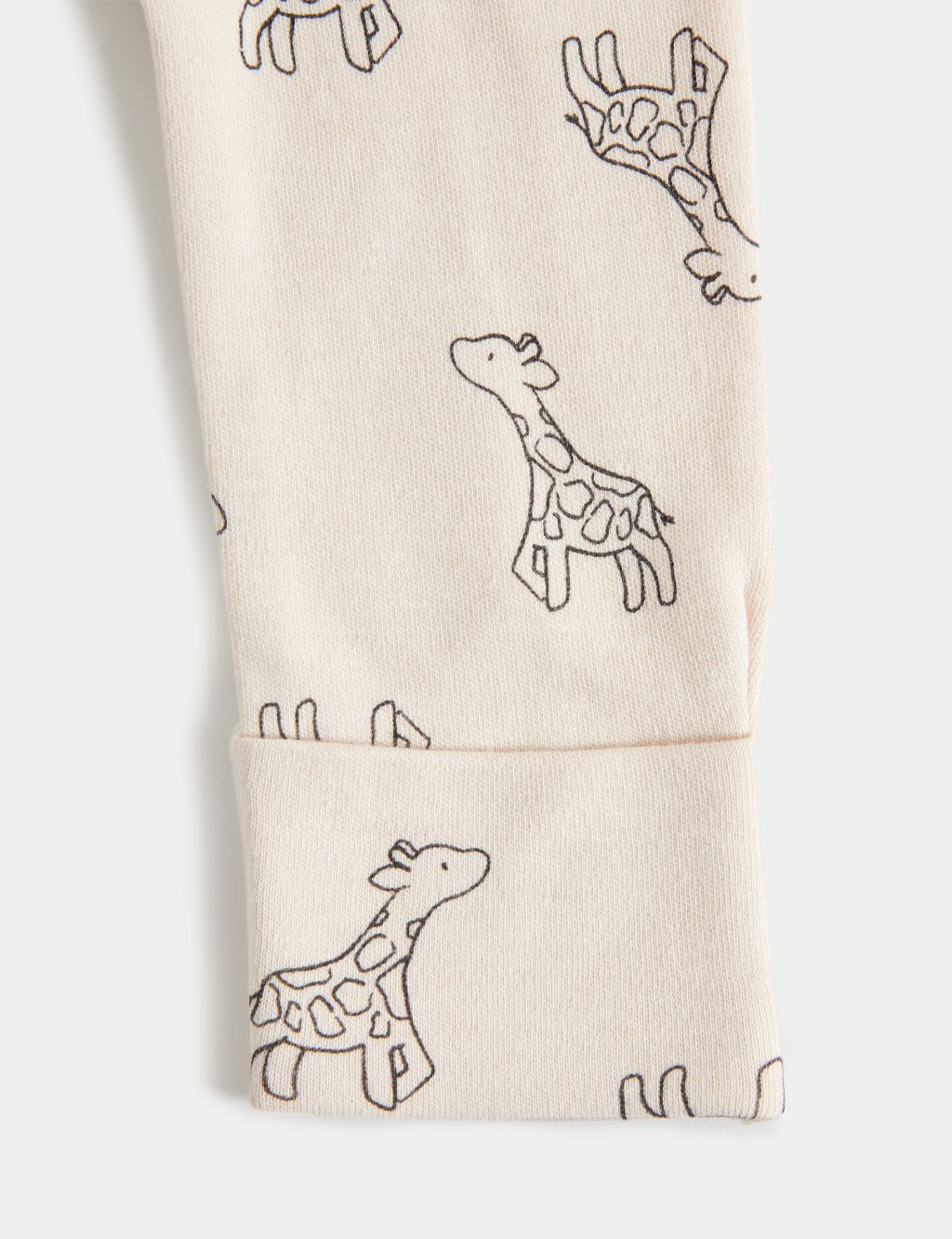 2pk Pure Cotton Giraffe & Striped Sleepsuits (5lbs-3 Yrs) 5 of 5