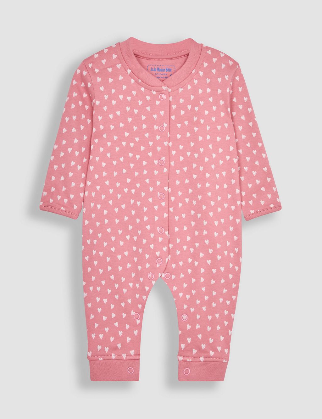 2pk Pure Cotton Heart Sleepsuits (7lbs-12 Mths) 2 of 4