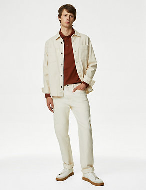 2pk Pure Cotton Long Sleeve Polo Shirts Image 2 of 5