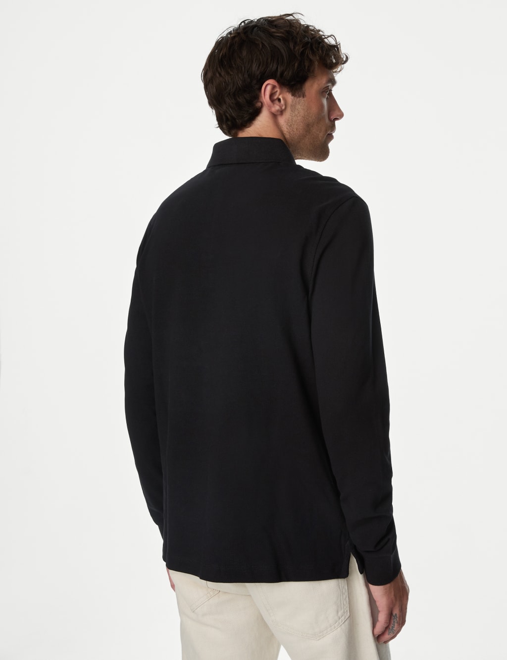 Marks and spencer long sleeve polo top