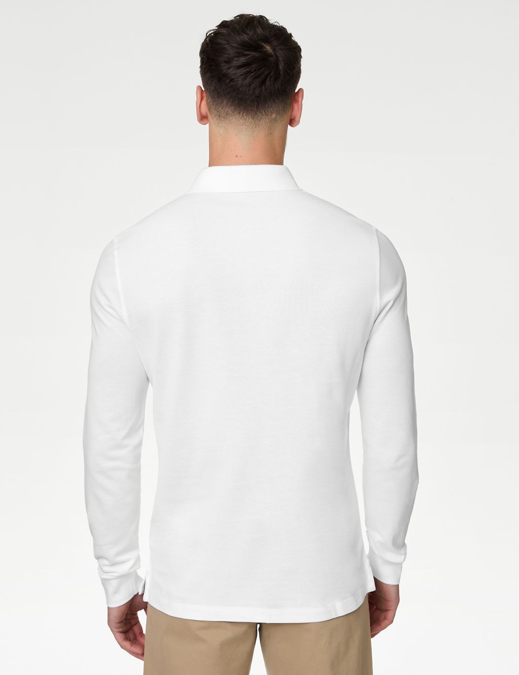 2pk Pure Cotton Long Sleeve Polo Shirts 5 of 5