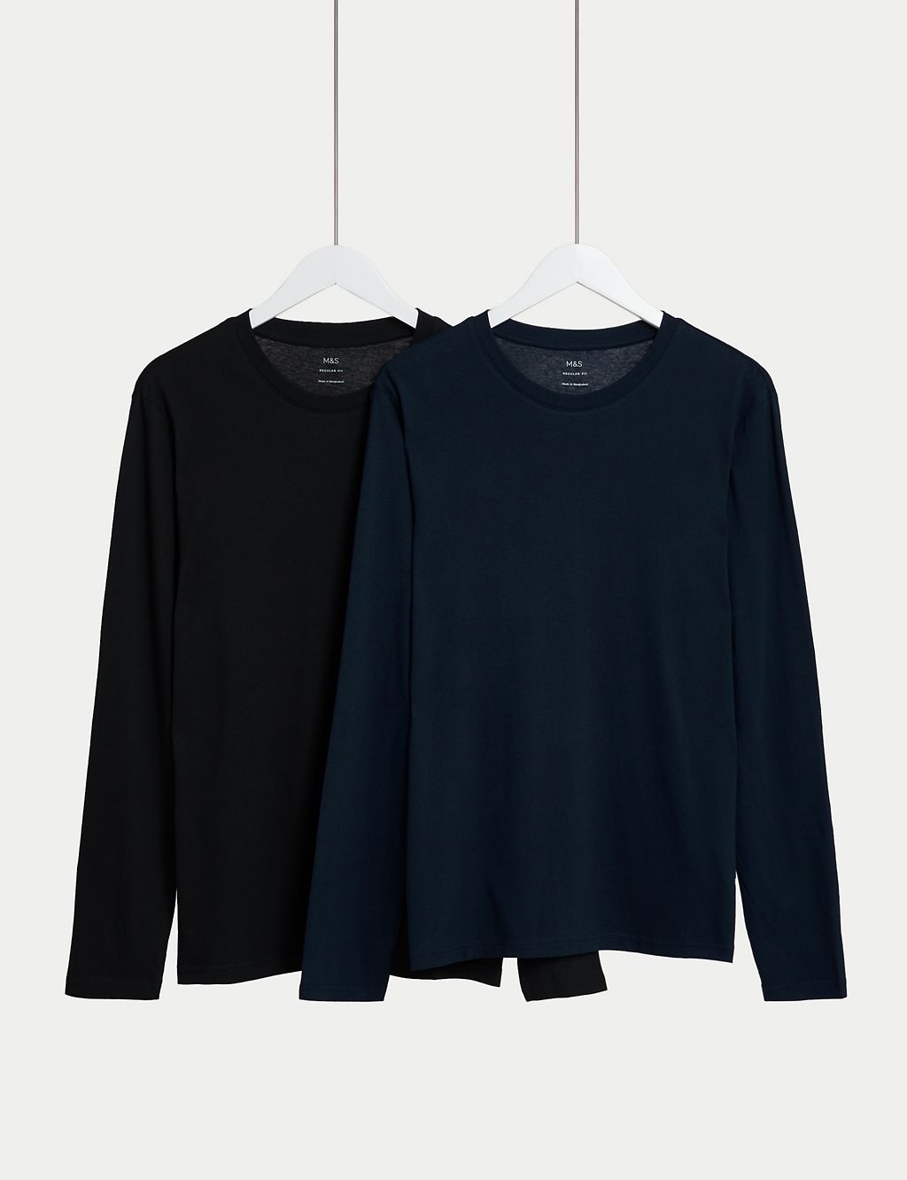 2pk Pure Cotton Long Sleeve T-Shirts 3 of 5