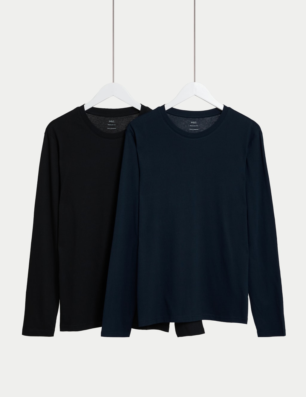 2pk Pure Cotton Long Sleeve T-Shirts 3 of 5