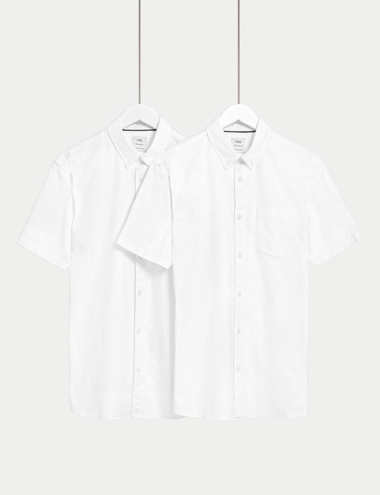 2pk Pure Cotton Oxford Shirts 1 of 5