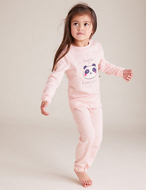2pk Pure Cotton Panda Pyjama Sets (1-7 Yrs) Image 2 of 5