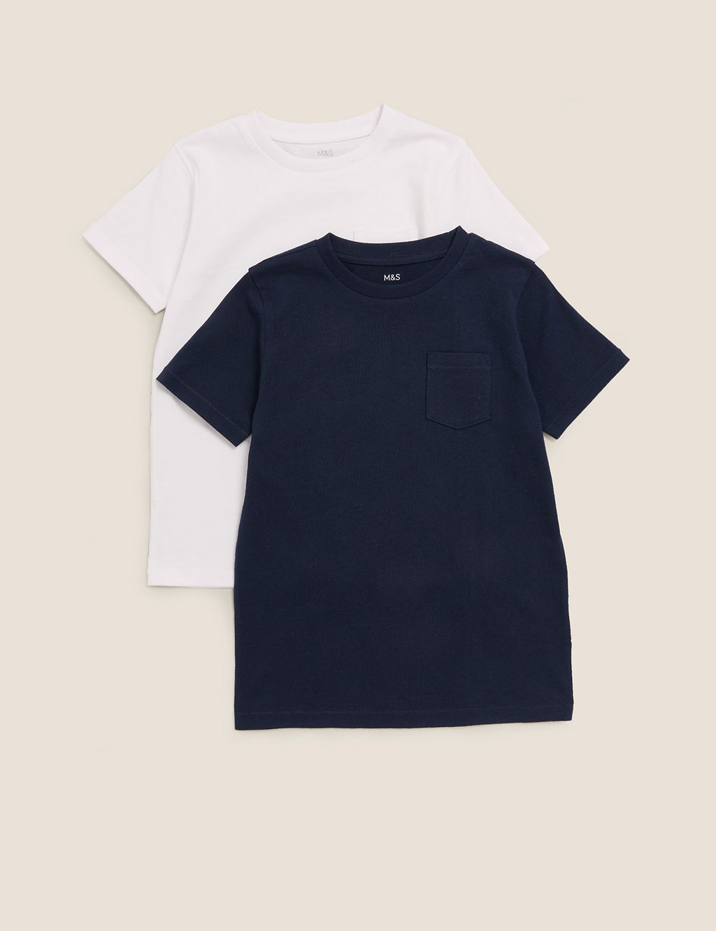 2pk Pure Cotton Plain T-Shirts (2-7 Yrs) 3 of 4