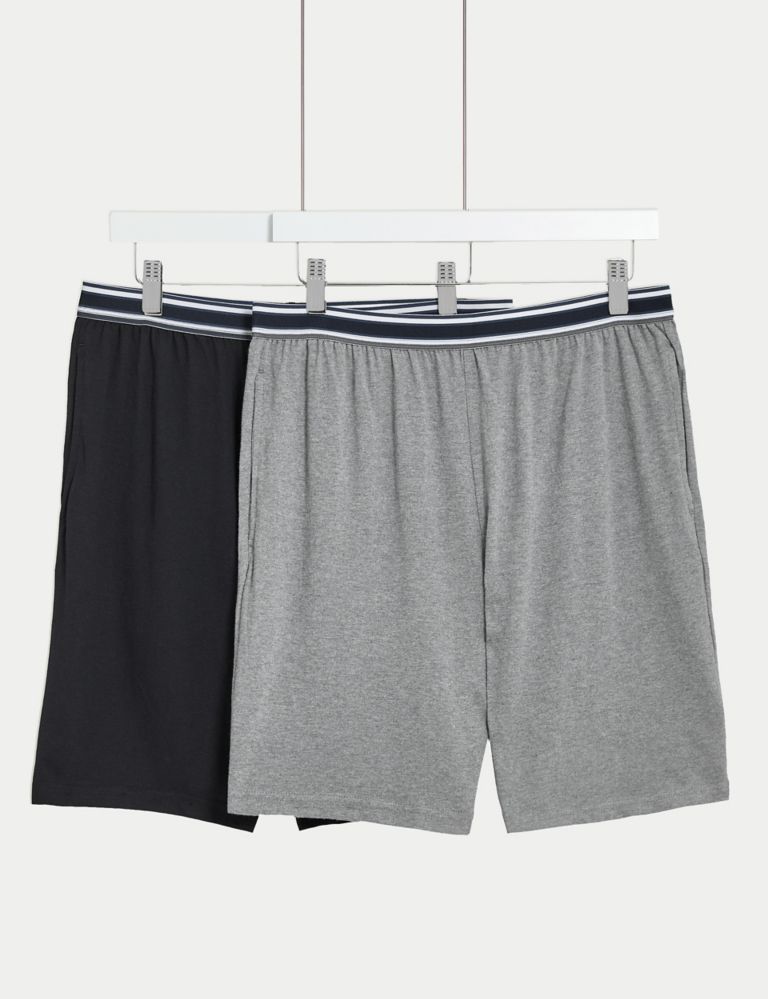 2pk Pure Cotton Pyjama Shorts | M&S Collection | M&S