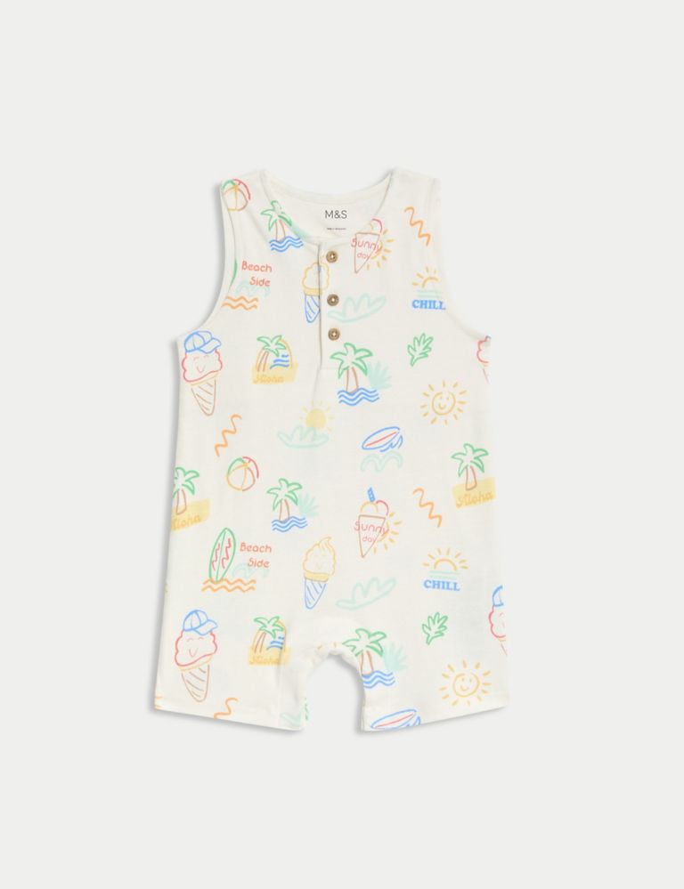 2pk Pure Cotton Rompers (0-3 Yrs) 2 of 4