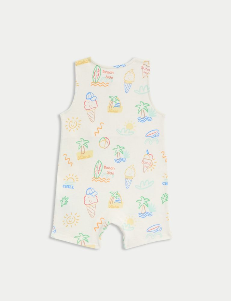 2pk Pure Cotton Rompers (0-3 Yrs) 3 of 4