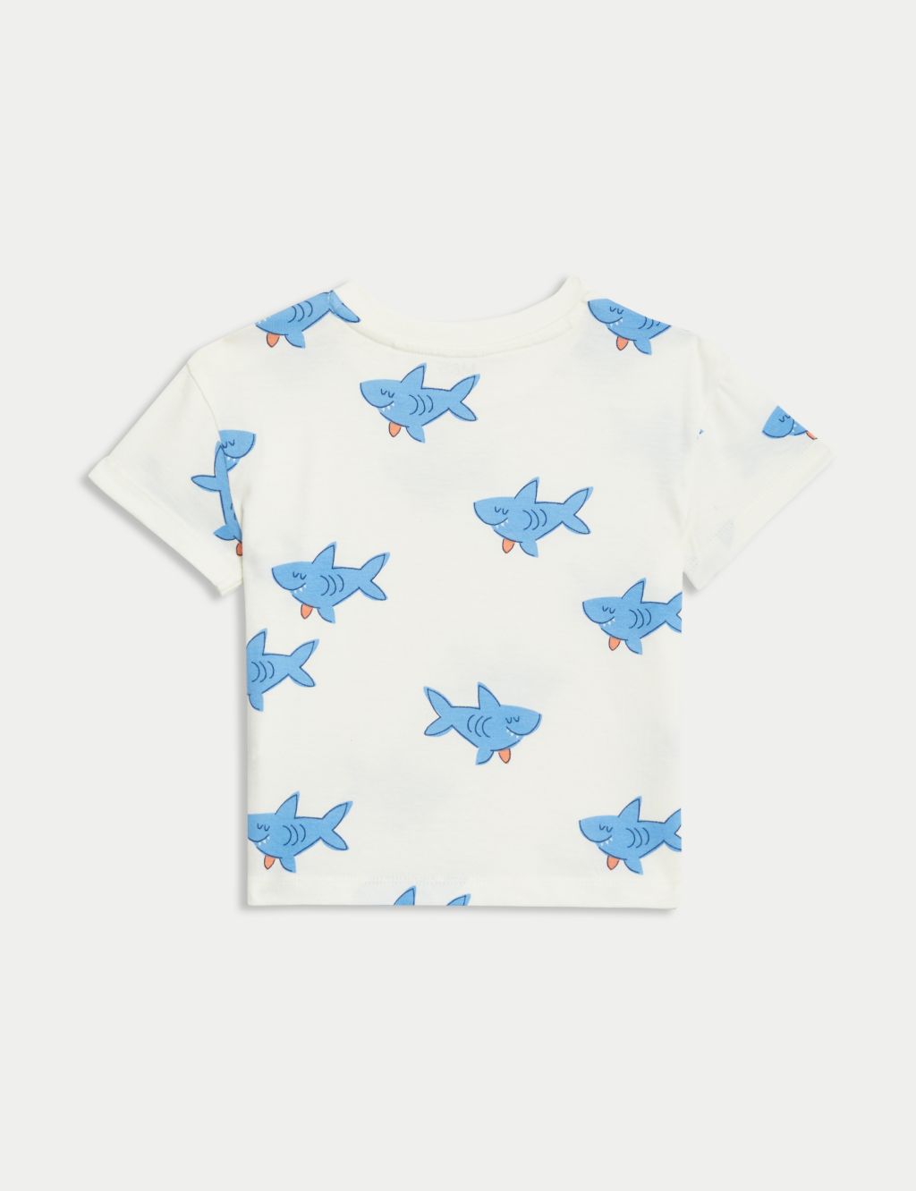 2pk Pure Cotton Shark T-Shirts (0-3 Yrs) 4 of 5